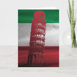 Tarjeta De Agradecimiento Bandera italiana con un toque de Pisa