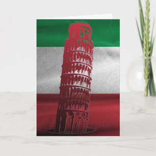 Tarjeta De Agradecimiento Bandera italiana con un toque de Pisa