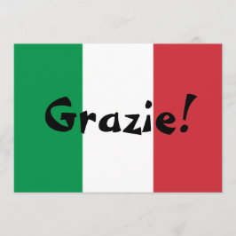 Tarjeta De Agradecimiento Bandera italiana Gracias