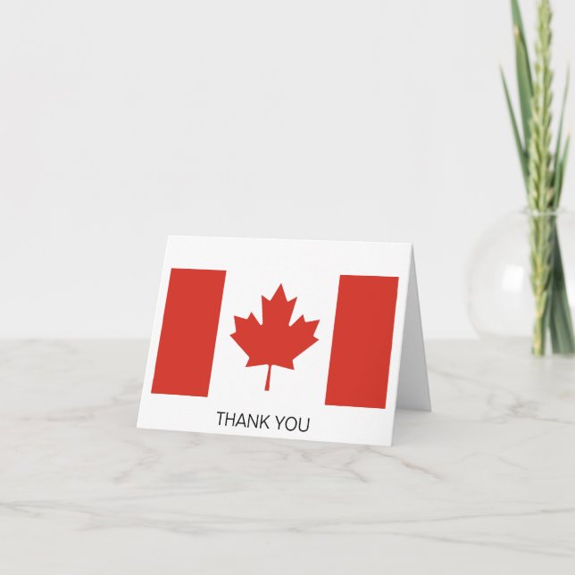 Tarjeta De Agradecimiento Bandera Patriótica Canadiense (Anverso)