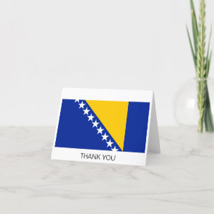 Tarjeta De Agradecimiento Bandera patriótica de Bosnia Herzegovina