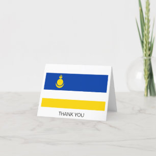 Tarjeta De Agradecimiento Bandera patriótica de Buriatia