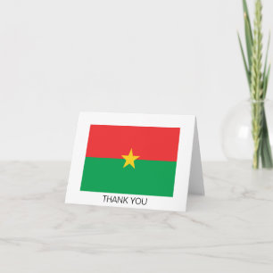 Tarjeta De Agradecimiento Bandera patriótica de Burkina Faso