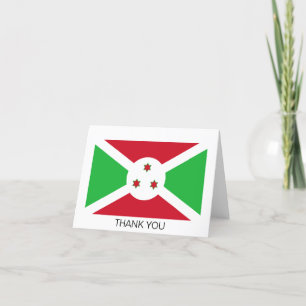 Tarjeta De Agradecimiento Bandera Patriótica de Burundi