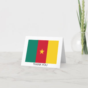Tarjeta De Agradecimiento Bandera patriótica de Camerún