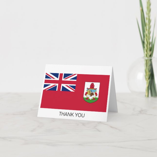Tarjeta De Agradecimiento Bandera patriótica de las Bermudas (Anverso)