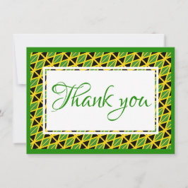 Tarjeta De Agradecimiento Bandera personalizada de JAMAICA