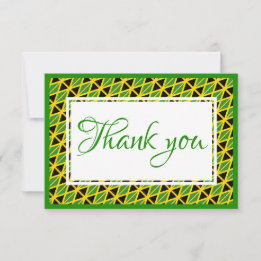 Tarjeta De Agradecimiento Bandera personalizada de JAMAICA