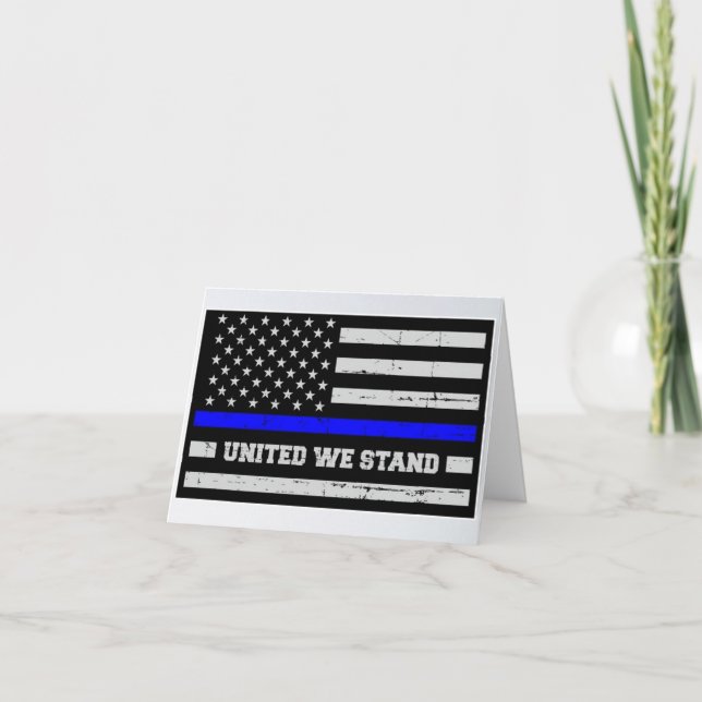Tarjeta De Agradecimiento Bandera policial (Anverso)