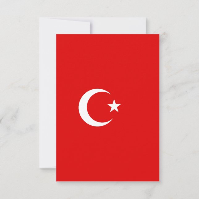 Tarjeta De Agradecimiento Bandera turca (Anverso)