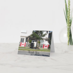 Tarjeta De Agradecimiento Banderas canadienses - Gracias
