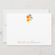 Baño Nupcial Personalizado Acuarela Naranja Cítric