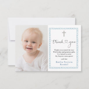 Tarjeta De Agradecimiento Baptism Cross Photo