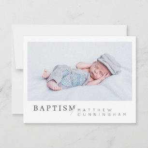 Tarjeta De Agradecimiento Baptismo Para Su Moderna Foto De Personalizado Min