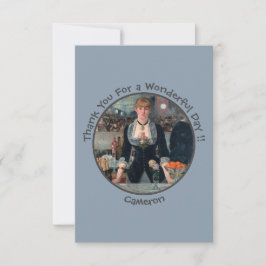 Tarjeta De Agradecimiento Bar Manet en la colección de Fiestas Folies-Bergèr