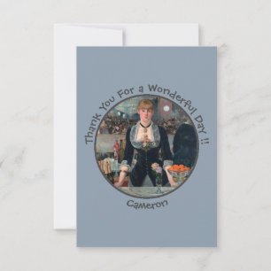Tarjeta De Agradecimiento Bar Manet en la colección de Fiestas Folies-Bergèr