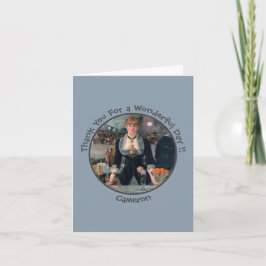 Tarjeta De Agradecimiento Bar Manet en la colección de Fiestas Folies-Bergèr