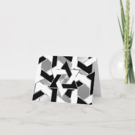 Tarjeta De Agradecimiento Bar Mitzvah Silver Estrella blanca negra de David