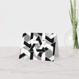 Tarjeta De Agradecimiento Bar Mitzvah Silver Estrella blanca negra de David