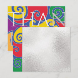 Tarjeta De Agradecimiento Bar o Bat Mitzvah Gracias por nadar elegantemente