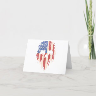 Tarjeta De Agradecimiento Barba de cráneo con bandera de los Estados Unidos 