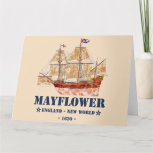 Tarjeta De Agradecimiento Barco al alza del Mayflower - Inglaterra al nuevo