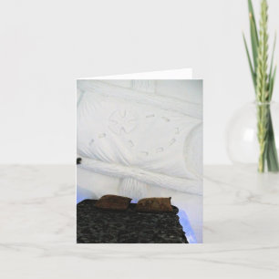 Tarjeta De Agradecimiento Barco en Hotel de Glace, Quebec, Canadá