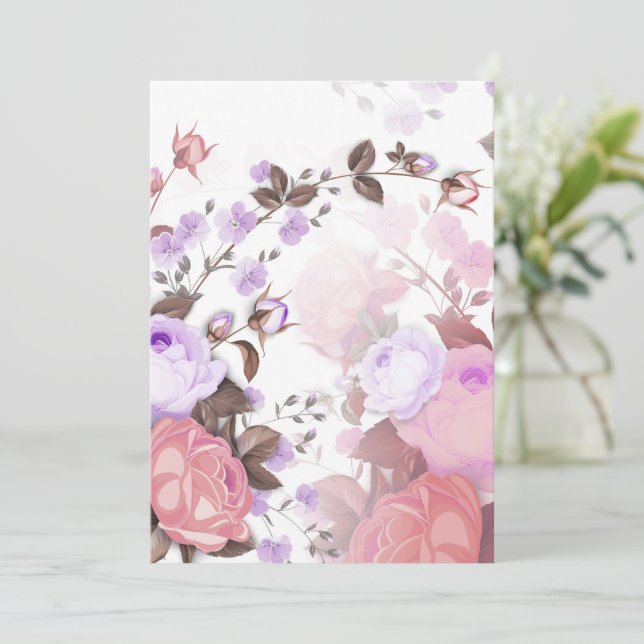Tarjeta De Agradecimiento Barcos de Rosas 5 (Anverso de pie)