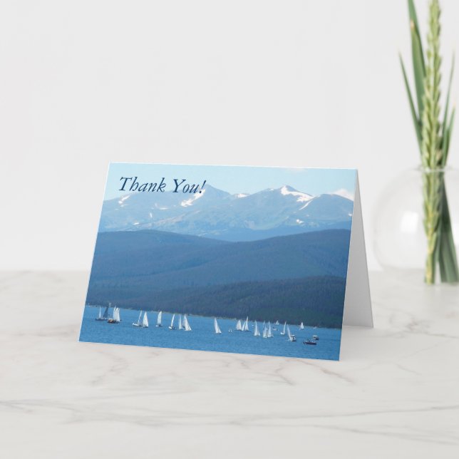 Tarjeta De Agradecimiento Barcos - ¡Gracias! (Anverso)