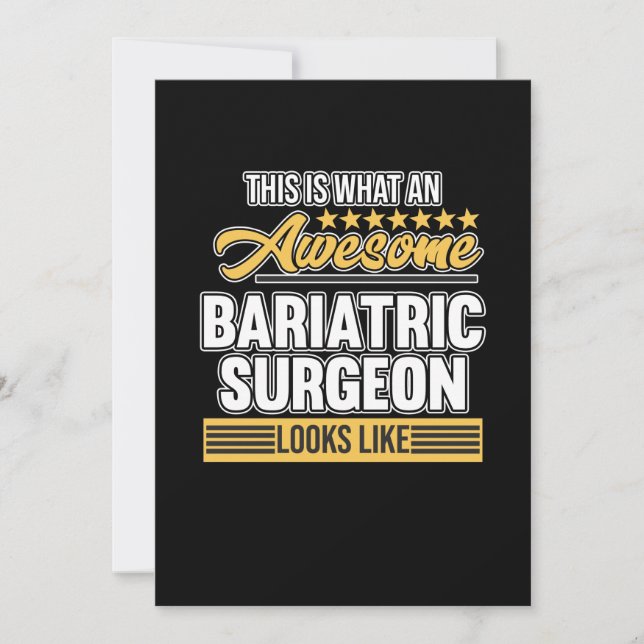 Tarjeta De Agradecimiento Bariatric Surgeon Surgery Medical Doctor Neurology (Anverso)