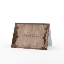 Tarjeta de agradecimiento Barn Wood Bears Country