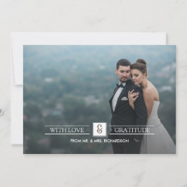 Tarjeta De Agradecimiento Barn Wood Boda Gracias Cartas Fotográficas