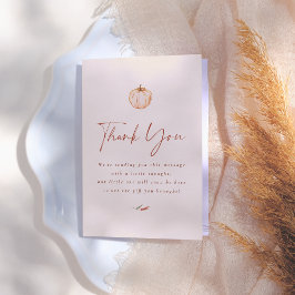 Tarjeta De Agradecimiento Barrido de agua color Floral Caída Baby Shower