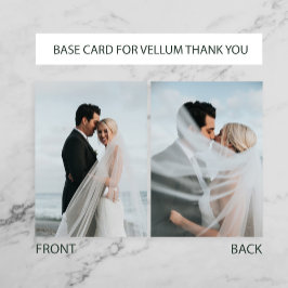 Tarjeta De Agradecimiento Base simple de fotos de boda 2 para superposición