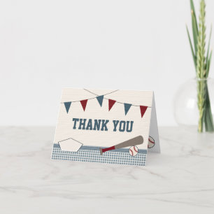 TARJETA DE AGRADECIMIENTO BASEBALL BABY SHOWER GRACIAS