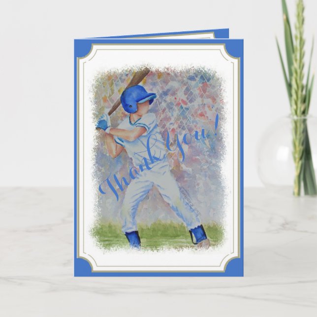 TARJETA DE AGRADECIMIENTO BASEBALL HOME RUN GRACIAS (Anverso)