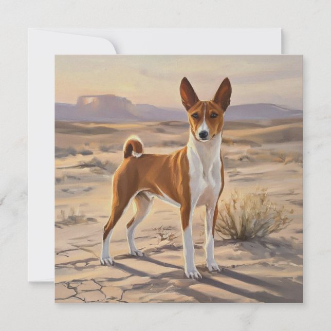 Tarjeta De Agradecimiento Basenji (Anverso)
