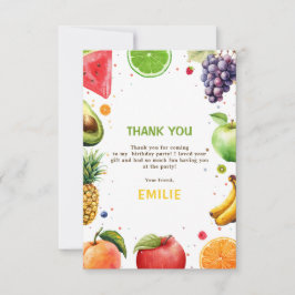 Tarjeta De Agradecimiento Bash de cumpleaños, Fiesta de verano