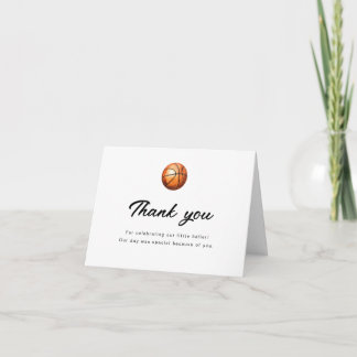 Tarjeta De Agradecimiento Basketball Baby Shower Thank You Card
