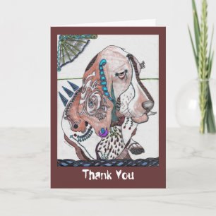Tarjeta De Agradecimiento Basset Hound