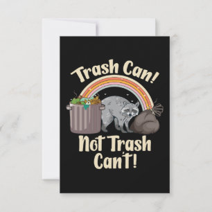 Tarjeta De Agradecimiento basura no puede basura no puede meme de mapache li