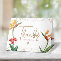 Bat Mitzvah Acuarela Tropical Floral Escritura en 
