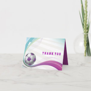 Tarjeta De Agradecimiento Bat Mitzvah, CHICA DE FÚTBOL