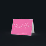 Tarjeta De Agradecimiento Bat Mitzvah, Personalizado minimalista de color ro<br><div class="desc">Personalizado Clásico Minimalista Cute Hot Pink Moderno Bat Mitzvah Tarjeta de agradecimiento</div>