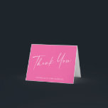 Tarjeta De Agradecimiento Bat Mitzvah, Personalizado minimalista de color ro<br><div class="desc">Personalizado Clásico Minimalista Cute Hot Pink Moderno Bat Mitzvah Tarjeta de agradecimiento</div>