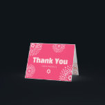 Tarjeta De Agradecimiento Bat Rosado Mitzvah Starburst Negrita Tipo Guay Gro<br><div class="desc">¡Asegúrate de que tu favorito Bat Mitzvah muestre su aprecio a todos los que apoyaron su evento! ¡Envíe esta tarjeta de agradecimiento plegada y personalizada, divertida, de moda! Estrellas de David, estrellas de flores de coral y rosa cálido retro, así como tipografía moderna y audaz de color amarillo rosado rosado...</div>