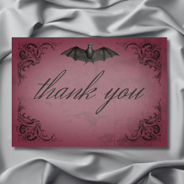 Tarjeta De Agradecimiento Batalla de vintage hasta la muerte Boda de Borgoña