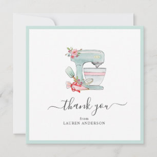 Tarjeta De Agradecimiento Batidora de pastel Llamada de boda cuadrada Gracia