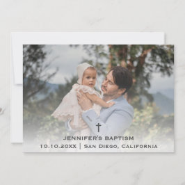 Tarjeta De Agradecimiento Bautismo Bautizo Comunión Religioso Cristiano