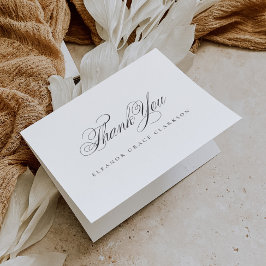 Tarjeta De Agradecimiento Bautismo de caligrafía cruzada simple y elegante